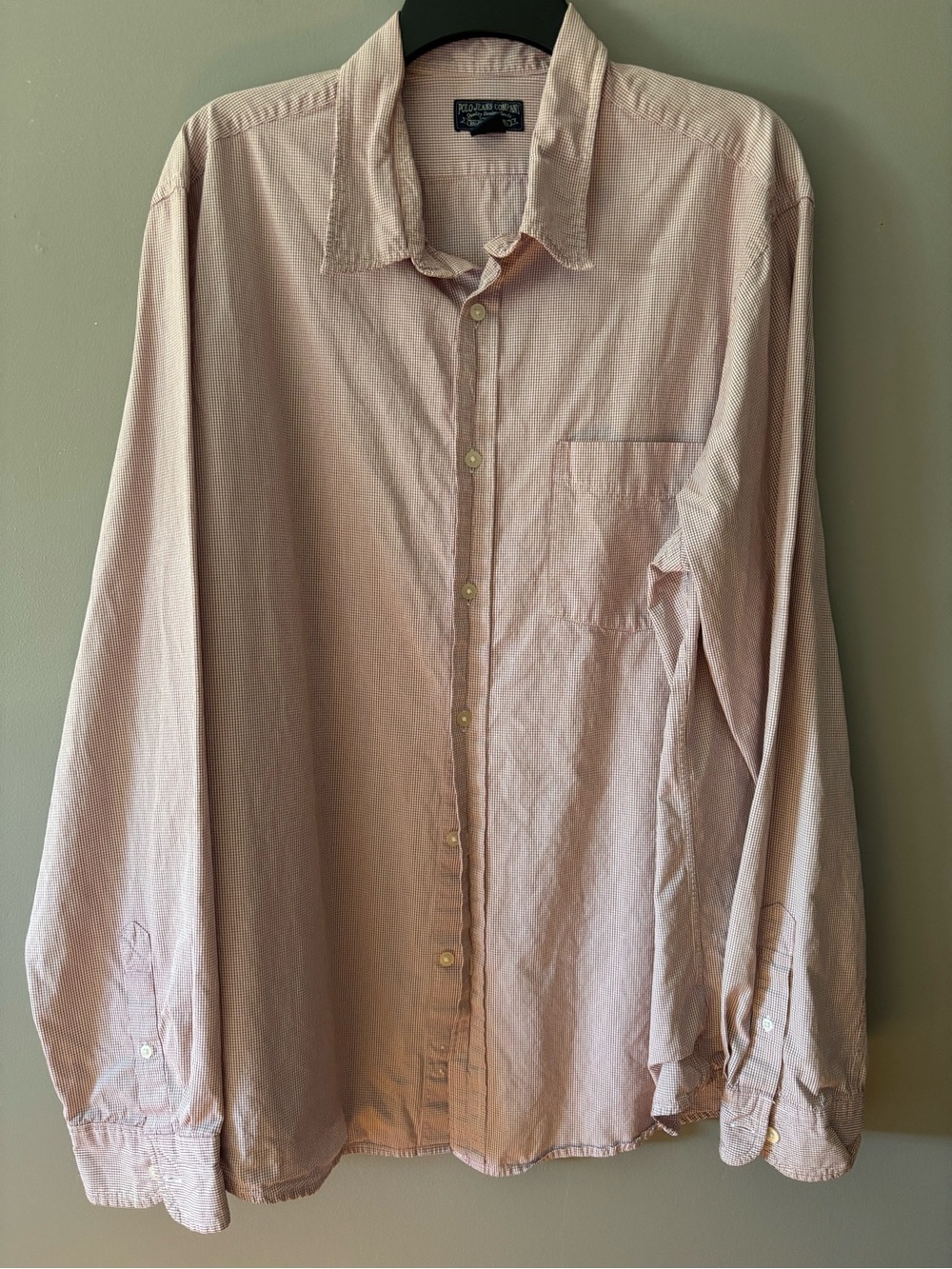 Men’s white with burgundy Button down Preowned EUC